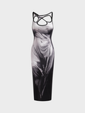 Sculpture Aesthetics Spaghetti Human Body Maxi Dress