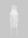 Y2k Balletcore White Split Dress Midi Dress